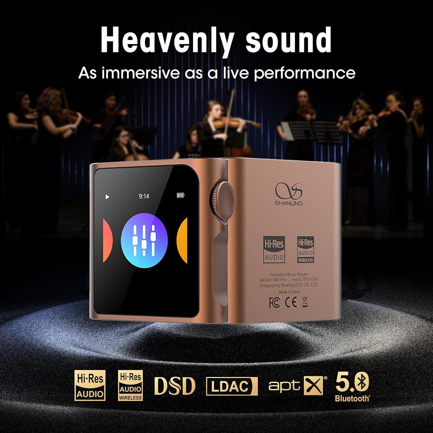 SHANLING Mini MP3 Player M0 Pro 2in1 Headphone DAC/Amp/Bluetooth/App Control, 1.7 * 1.7inch Digital Audio Player HD Touch Screen, Support to 2TB, USB Type-C 3.5mm Jacks,Volume Konb, Mocha SHANLING Mini MP3 Player M0 Pro 2in1 Headphone DAC/Amp/Bluetooth/App Control, 1.7 * 1.7inch Digital Audio Player HD Touch Screen, Support to 2TB, USB Type-C 3.5mm Jacks,Volume Konb, Mocha