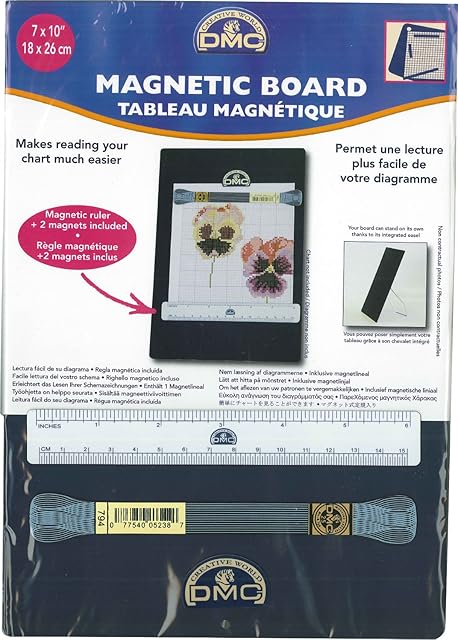 DMC Magnetic Board Small, Metal, White, 18 x26 cm