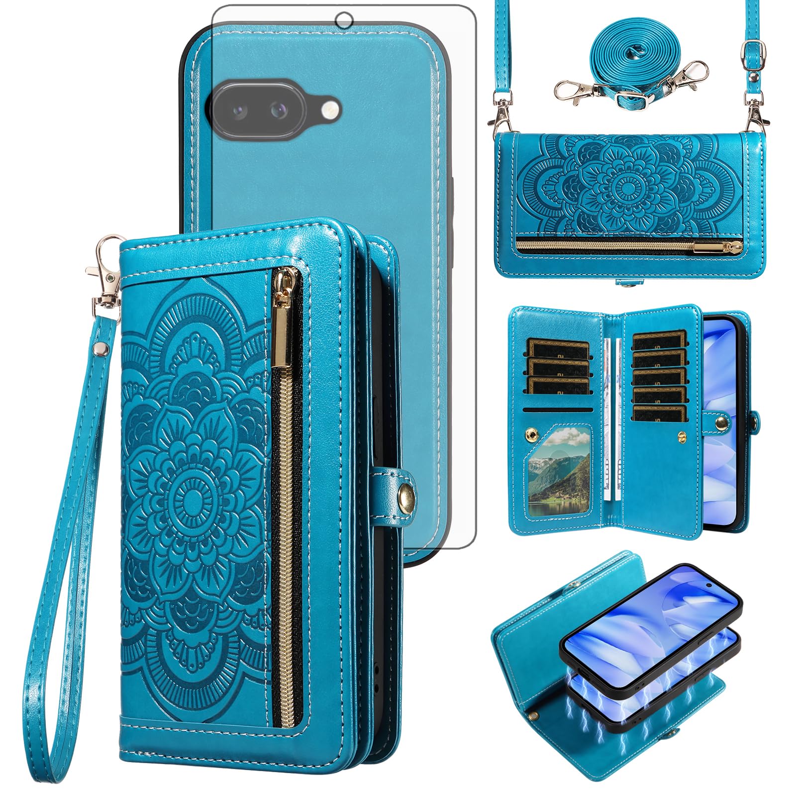 Étui Pixel 9A anti-chute avec fermeture éclair et vitre de protection - 8