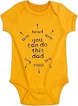 Cnins Funny Baby Body combinaison & Papa Matching Cotton Onesie pour Wild One 1st Anniversaire, Nouveau-né unisexe 0-24M