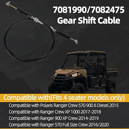 Miniatura 2 de Cable de cambio de engranajes 70819907082475 para Polaris Ranger 900 Crew, cable de palanca de control de transmisión automática para modelos