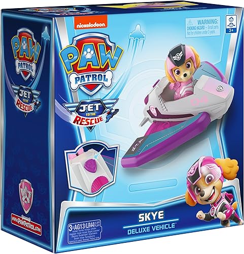 Miniatura 7 de Paw Patrol, Jet to The Rescue Skye Deluxe - Vehículo transformador con luces y sonidos