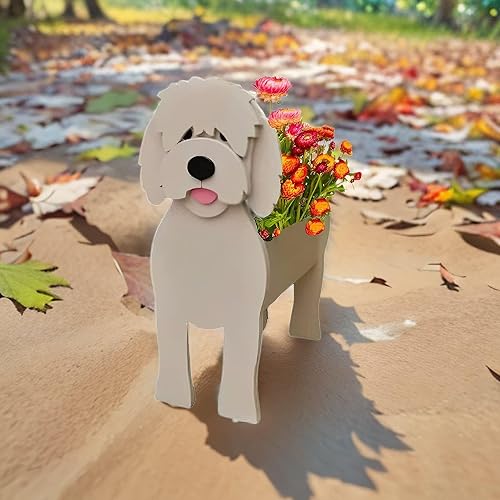 Miniatura 3 de Golden Doodle Gifts - Macetero con forma de animal, diseño de perro de primera calidad, diseño lindo de perro, macetas de almacenamiento para