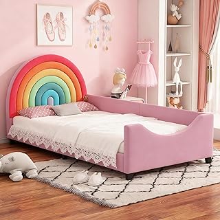 12 Daybed Living Room Ideas for Flexible Seating and Relaxation 101 Rainbow Upholstered Twin Daybed Low to The Ground Design Cute Style Prin...