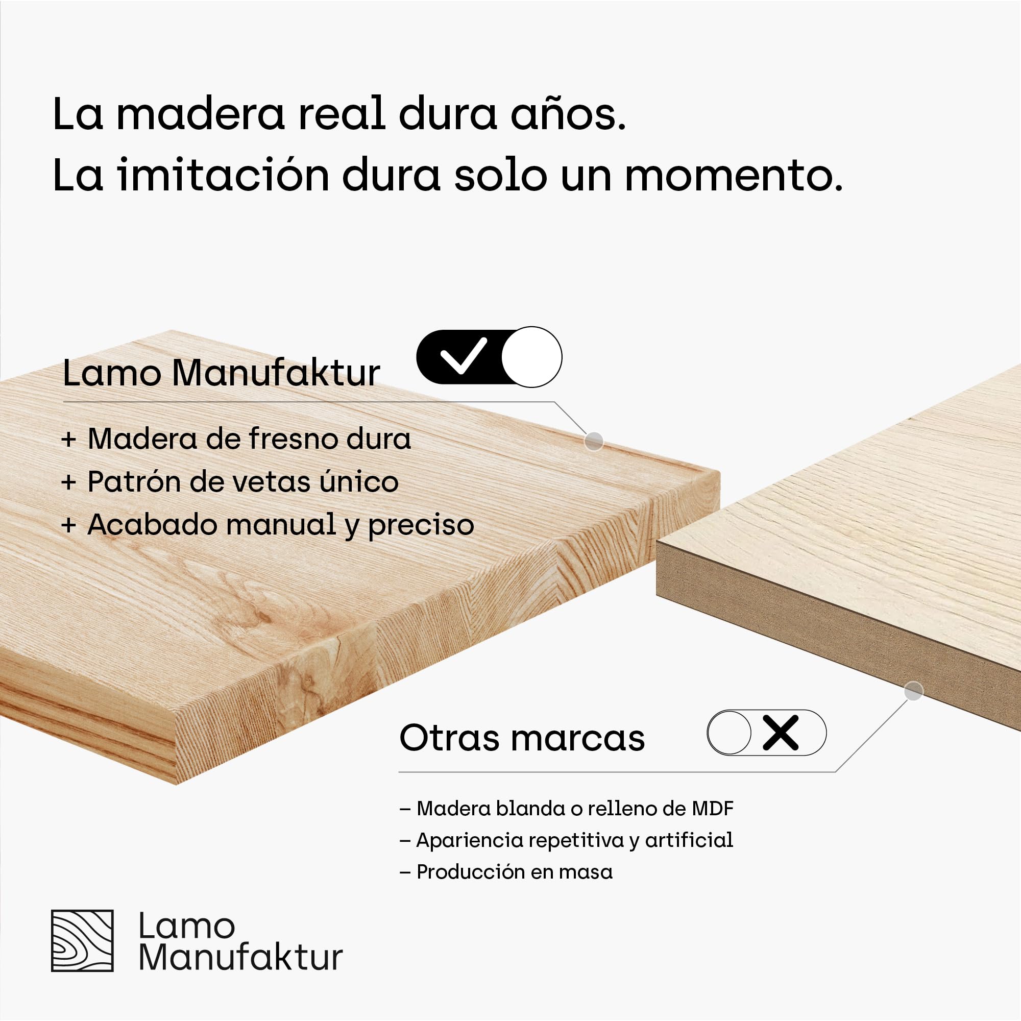 LAMO Manufaktur Tablero para Mesa Redonda 50 cm de Madera | Tablero para Mesa de salón, de café, mesilla de Noche | Grosor: 28 mm | Color: Oscuro