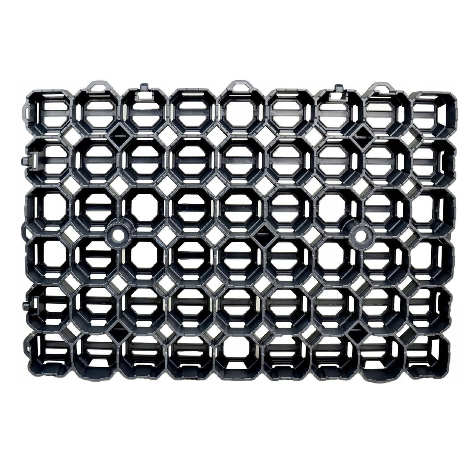 10x Paddockplatten schwarz 60x40x4 cm | Platten für Reitplatz, Stahl, Koppel oder Weide | 10 Stück