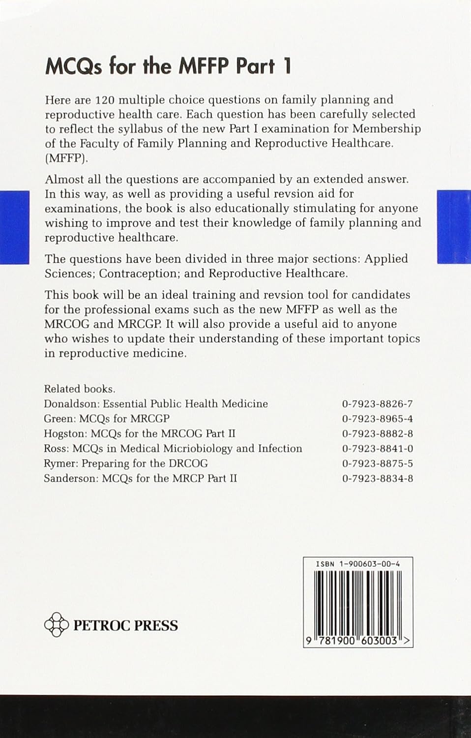 MCQs for the MFFP, Part One      1st Edition