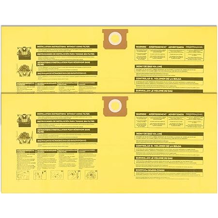 Paquete De 6 Bolsas De Vacío Compatibles Con Bolsas De Polvo Shop Vac De 15-22 Galones, Tipo G 90663 9066300; Tipo J 90673 9067300, Bolsa De Filtro - Foto 13