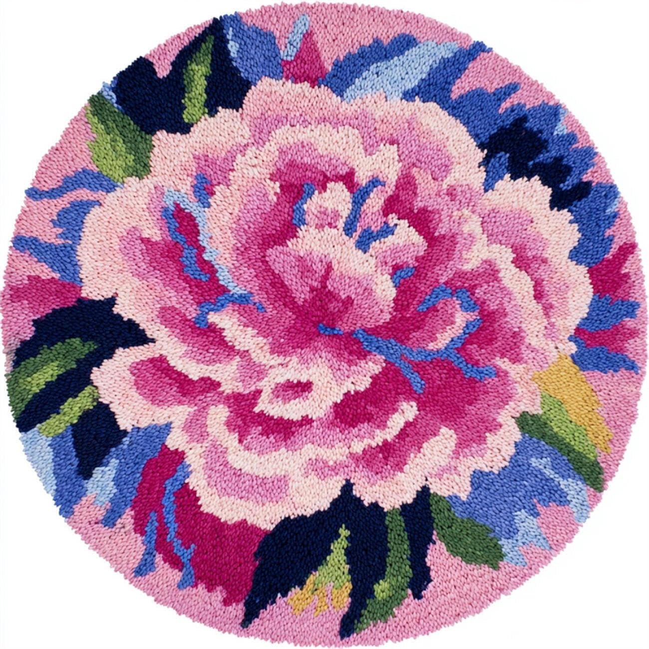 Kitquiver Tapestry Kits for Adults Pink Peony 80x80cm