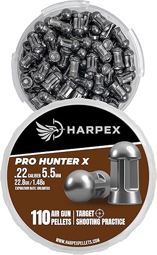 Miniatura 2 de Harpex Pro Hunter X .22 Cal Airgun Pellets – 22.8 Grain Domed Design – Balanced Accuracy & Power – Premium Lead Pellets for Target Shooting