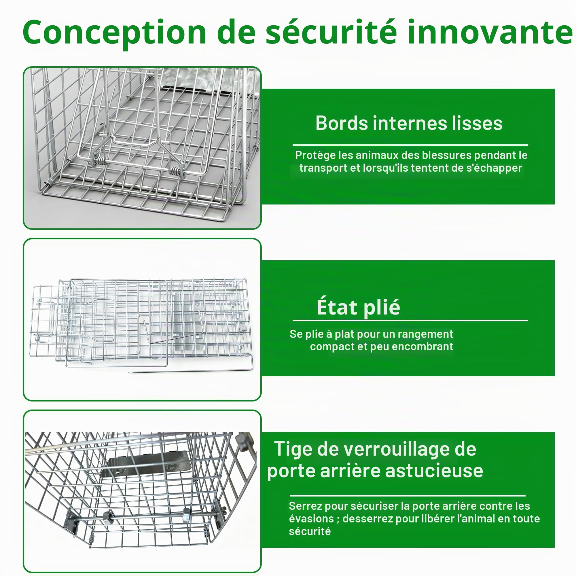 Piège à Rat Vivant 43 cm XXXL – Nasse à Rat – Piège à Fouine Loir | Capture sans Tuer l'animal, Réutilisable, pour l'intérieur et l'extérieur, très Grand Format - 43 x 20 x 19 cm
