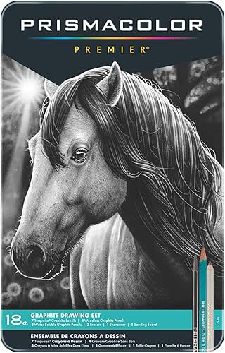 Prismacolor Premier Graphite Drawing Pencils With Erasers & Sharpeners, Adult