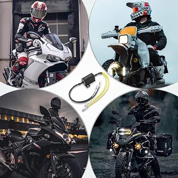 12V 25W 6.8 Ohm Motorcycle Load Resistor Flashlight Indicator Decoder Motorcycle Indicator Resistor Adapter Flash Fix Error 12V for Motorcycle (Pack of 4)