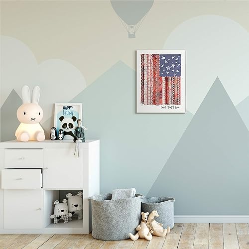 Miniatura 2 de Stupell Industries Land That I Love Phrase - Placa de pared de macramé diseñada por Erica Billups, 13 x 19 pulgadas, color azul