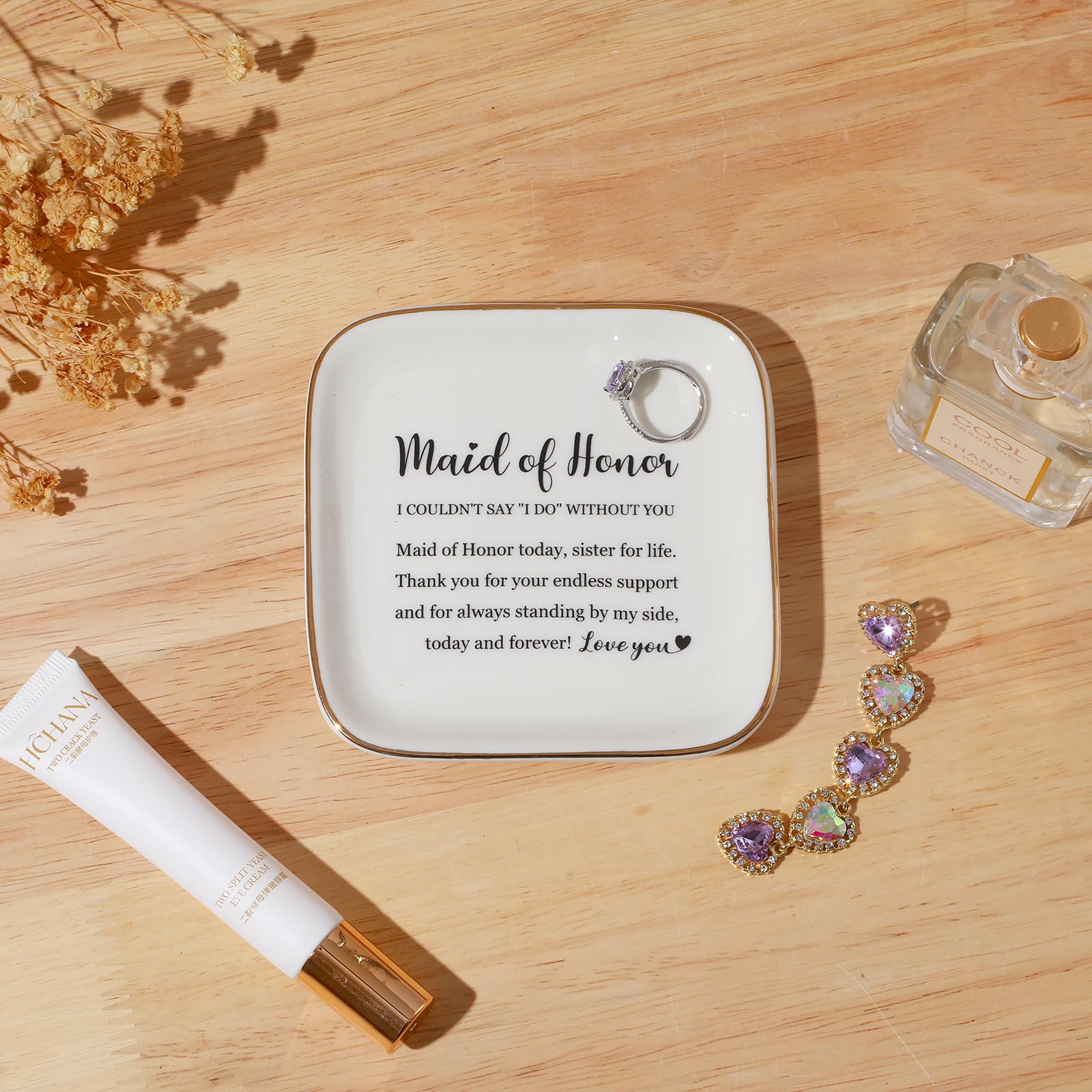 Titanape Bridesmaid and Maid of Honor Gifts - Trinket Dish for Wedding Bachelorette, Bridal Shower, and Proposal - Image 3