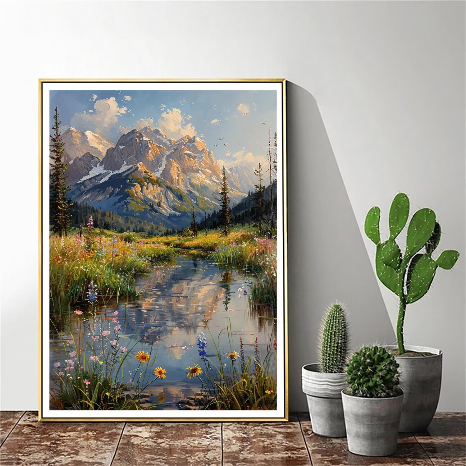 Pintar por Numeros Adultos pintar por numeros niños manualidades niños 10 años, DIY Pintar por Números de Pincel y Pintura acrílica Decoraciones para el Hogar Manualidades, sin Marco 60x80cm C-134