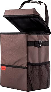 Sponsored Ad - Lusso Gear XL 3.5 Gallon Car Trash Can, Leakproof & Removable Bin Liner, Reinforced Sides & Bottom Won't Co...