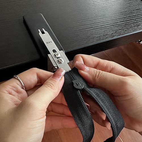 Miniatura 3 de Deslizadores de plantilla de cremallera de #2.5 a #10. Da cremallera a granel de 3 pies, hecha de material de acero inoxidable