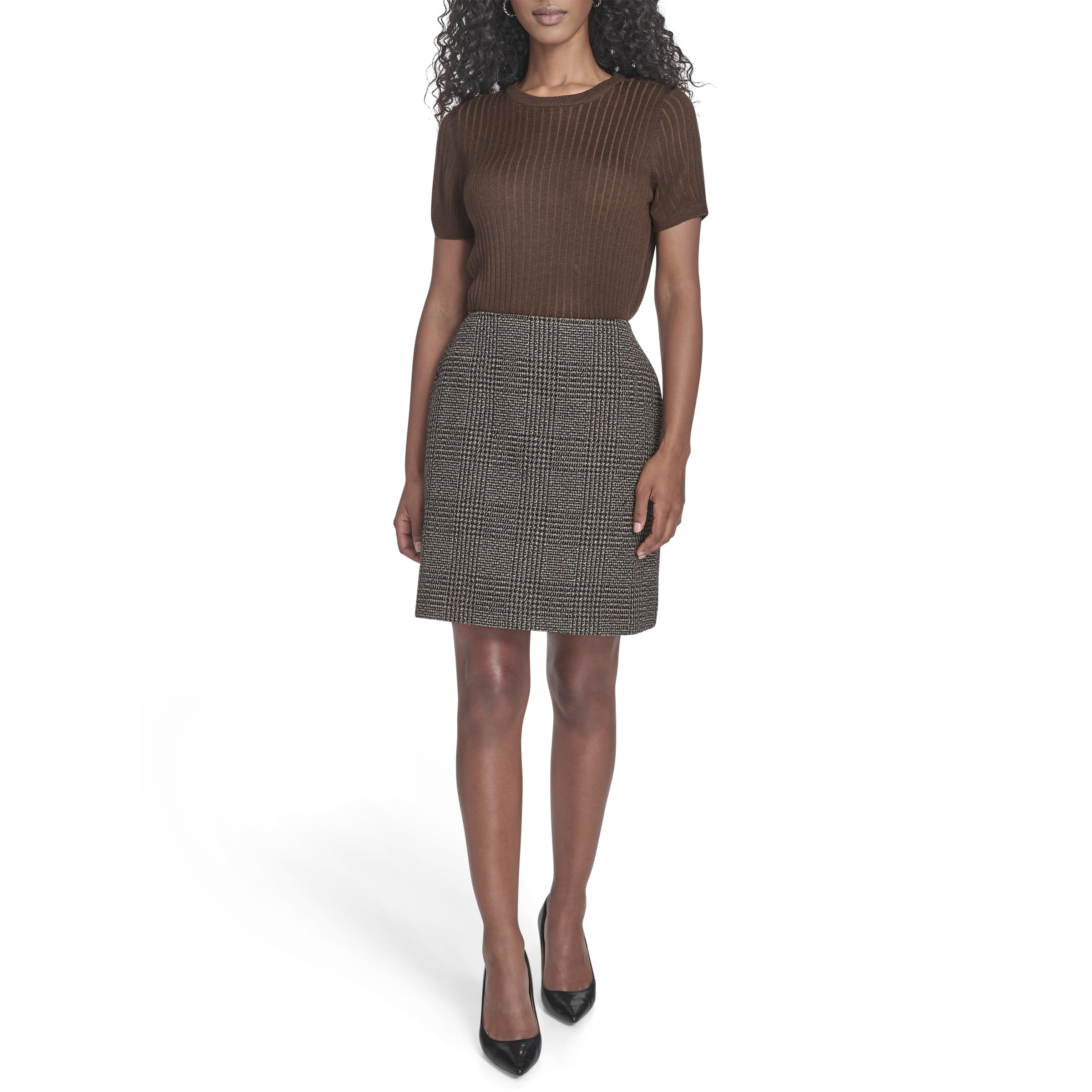 Calvin Klein Womens Mini Zipper Closure No Pocket Skirt