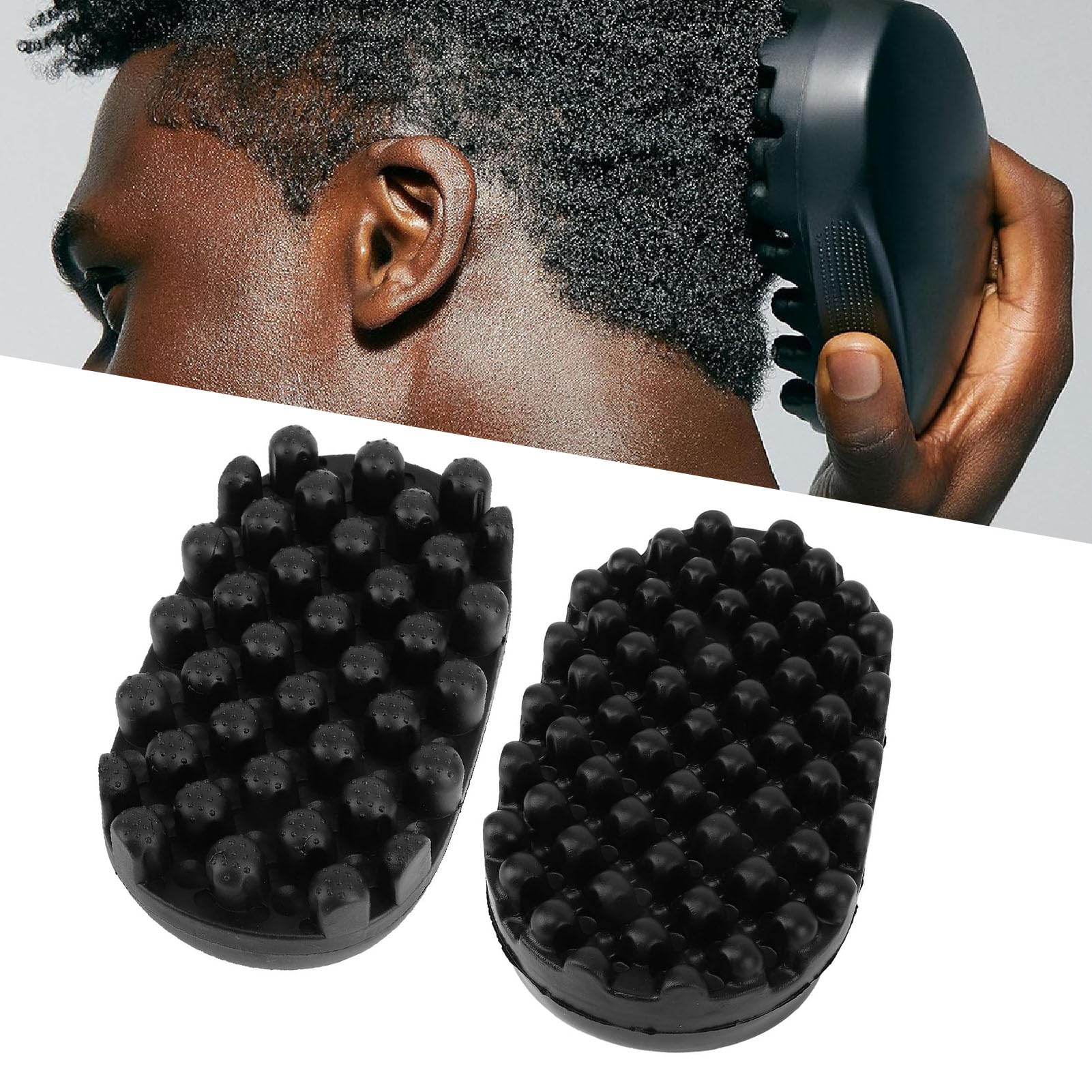 2Pcs Curling Twisted Hair Brush, Rubber Curling Hair Brush Twist Curl Comb, Twist Styler Brush - Image 4