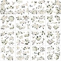 Vista 26 de BBTO 12 hojas de transferencias por frotado para manualidades y muebles, calcomanías de transferencia por frotado para madera, papel de bricolaje