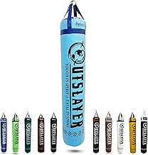 Outslayer Muay Thai Kickboxing Heavy Punching Bag – 6ft 130 lb – Made in USA – for MMA, Boxing & Training