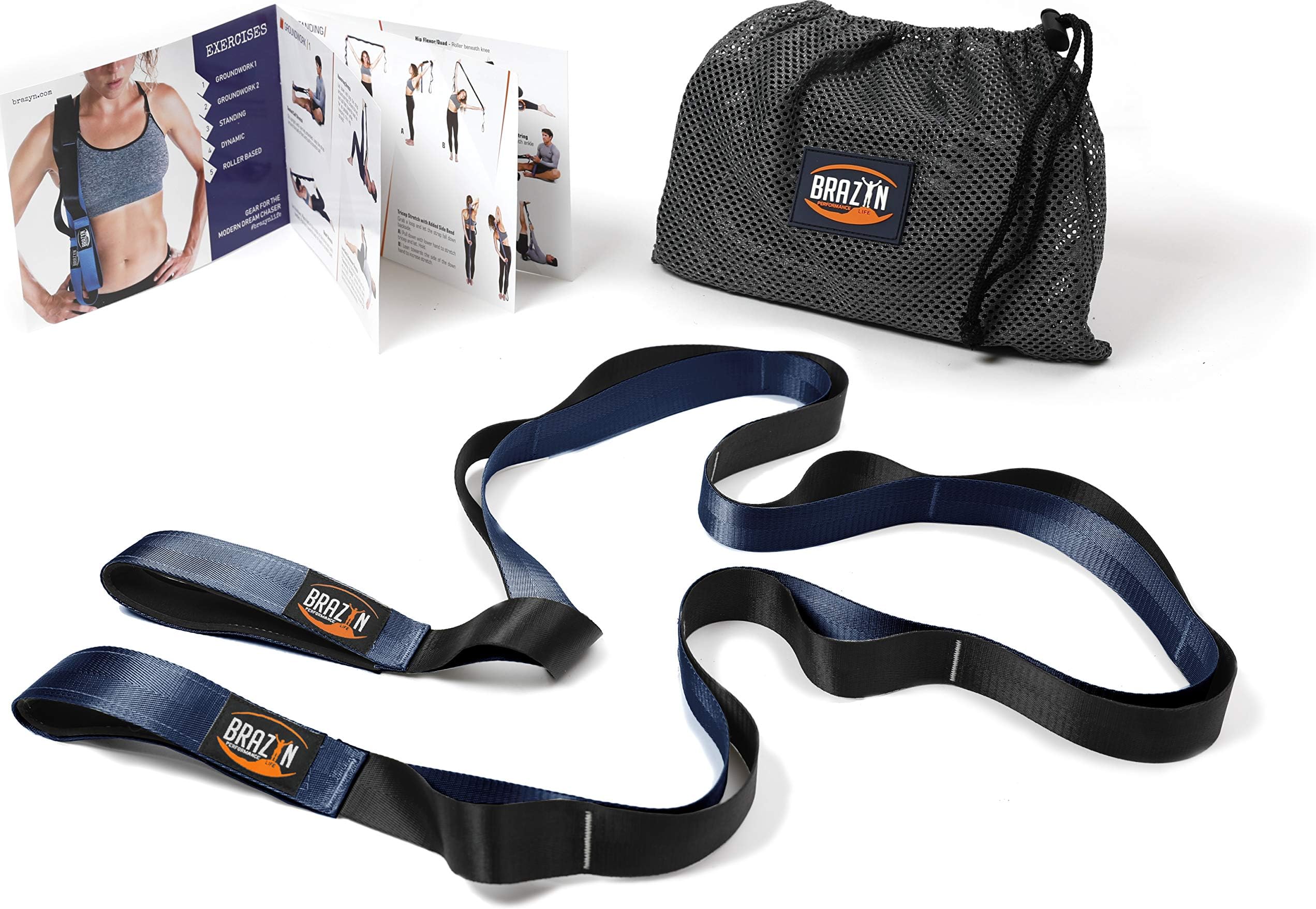 Mobility Stretching Strap | Multi-Functional 12-Loop Strap for Stretching, Yoga, Physical Therapy, Pilates, Dance and Gymnastics