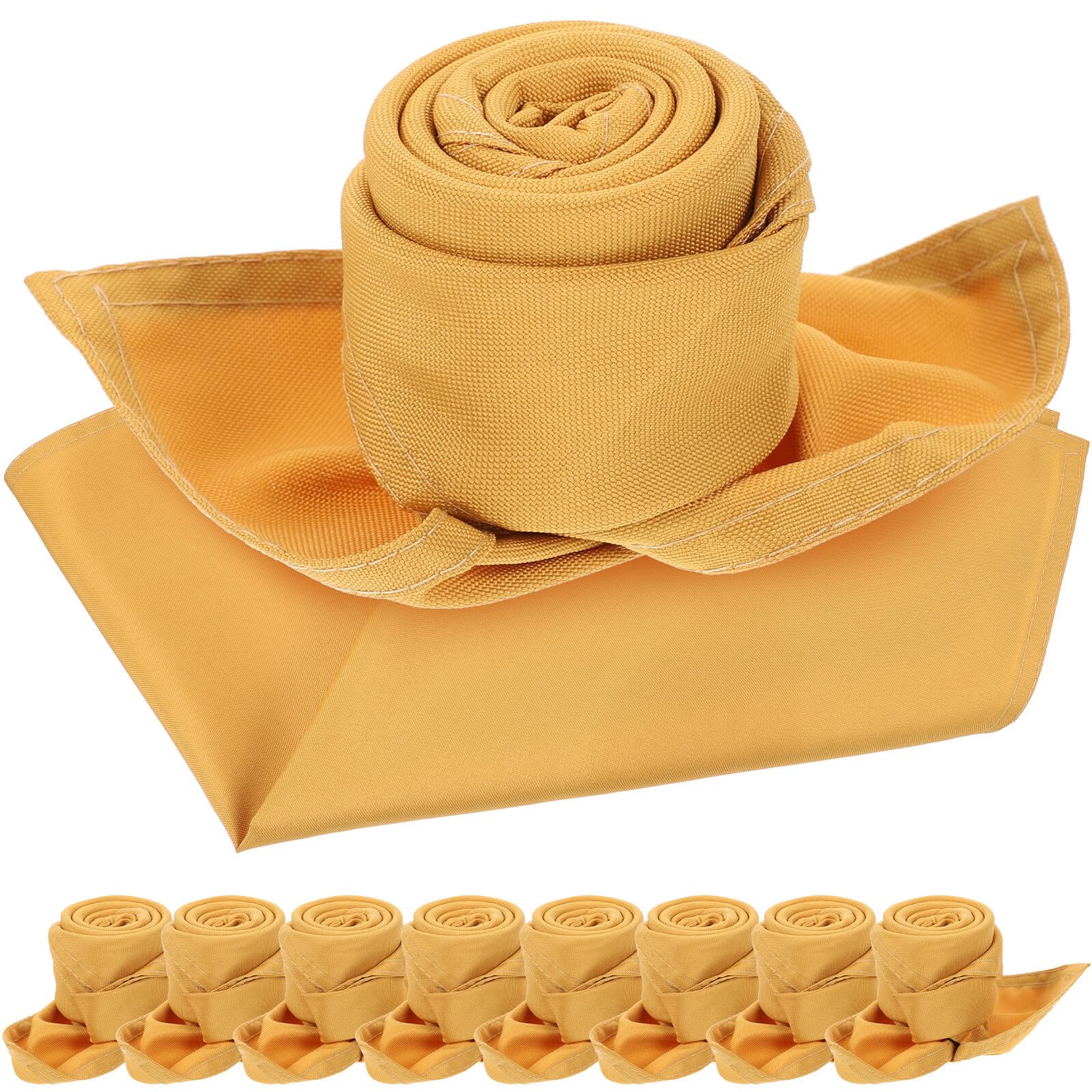 Serviettes de table en polyester doré absorbantes lot de 10