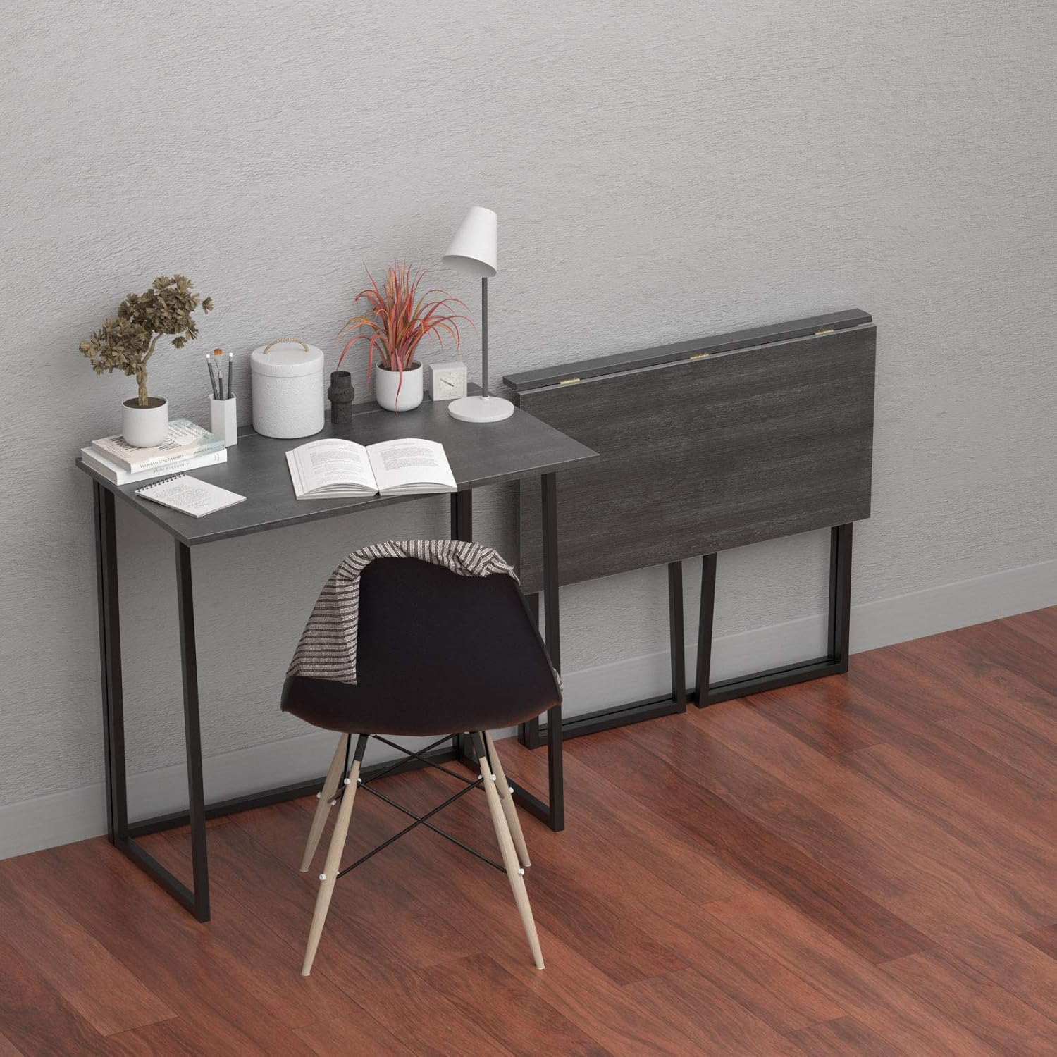 One-Day Sale: Up to 50% Off Folding Desk No-Assembly Small Computer Desk - Aludest 31.5 Home Office Desk Foldable Table Study Writing Desk Workstation for Small Space Offices