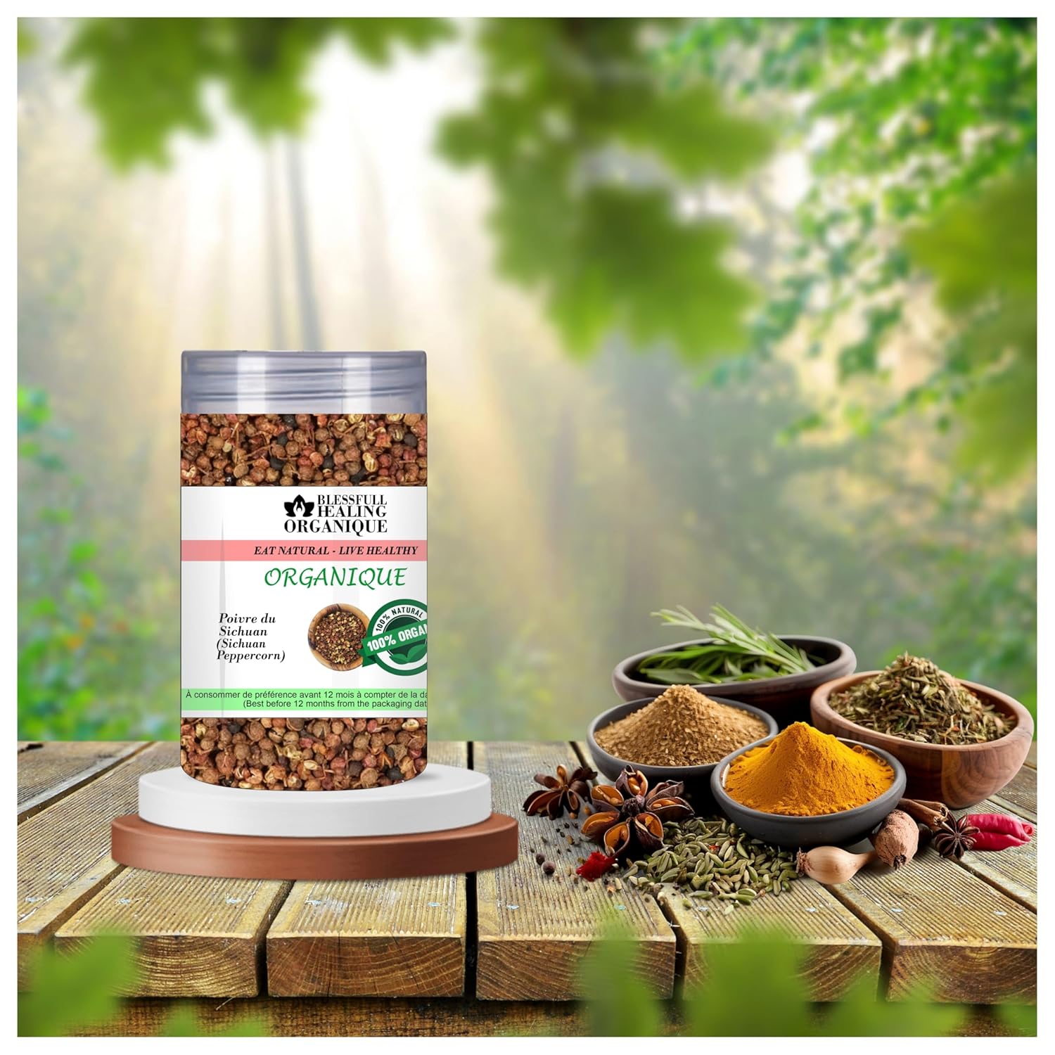 Blessfull Healing Organic Sichuan Peppercorn (Chinese Prickly Ash) 200 Gram