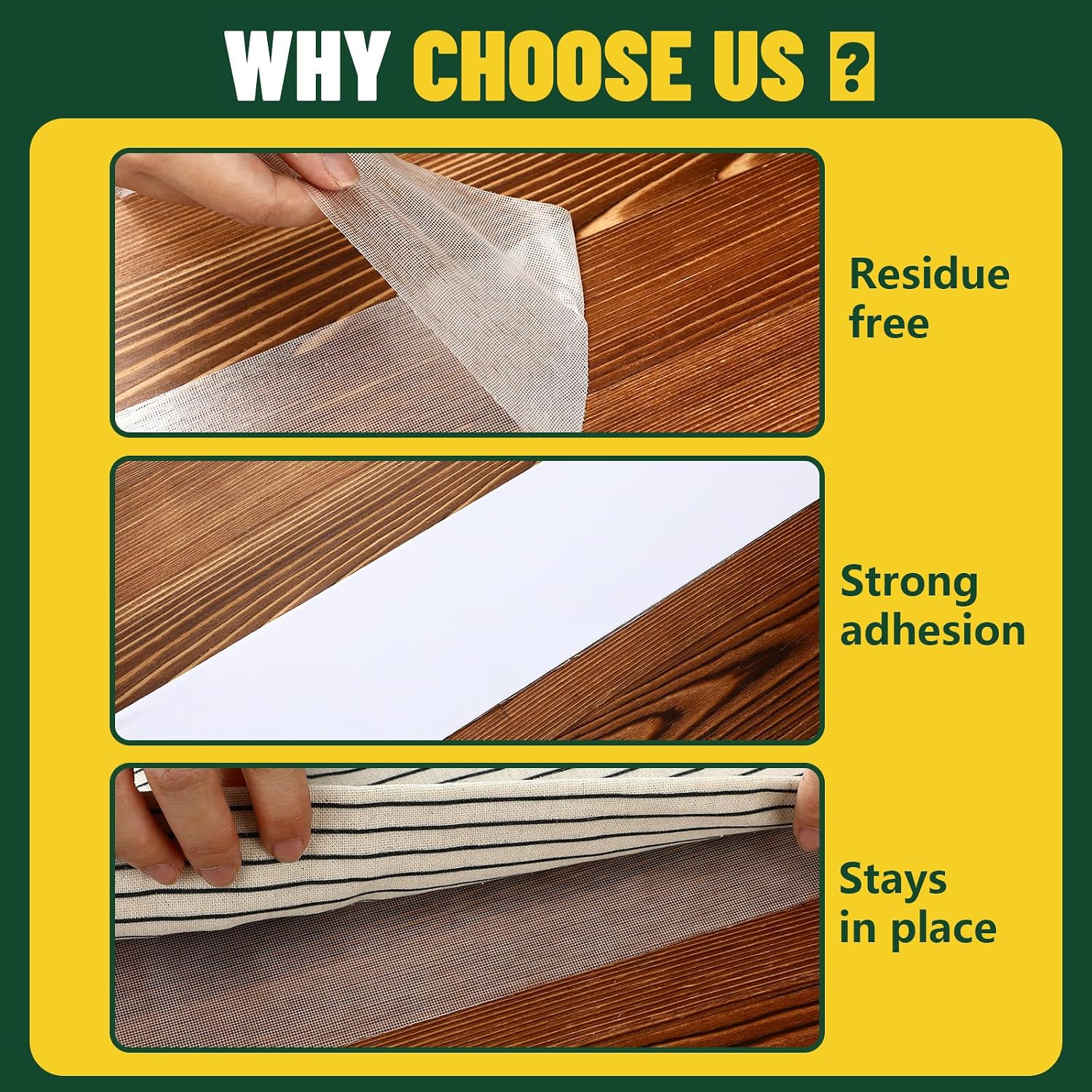 4in x 50yd Double Sided Carpet Tape Heavy Duty Non Slip Rug Tape for Hardwood Floors Tile Stairs Residue Free