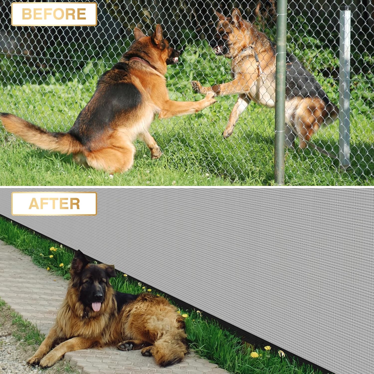 Privacy Fence Screen 5' x 50' Fencing Cover Heavy Duty Mesh Windscreen Cloth for Outdoor Garden Patio Backyard Chain Link Fence Gray