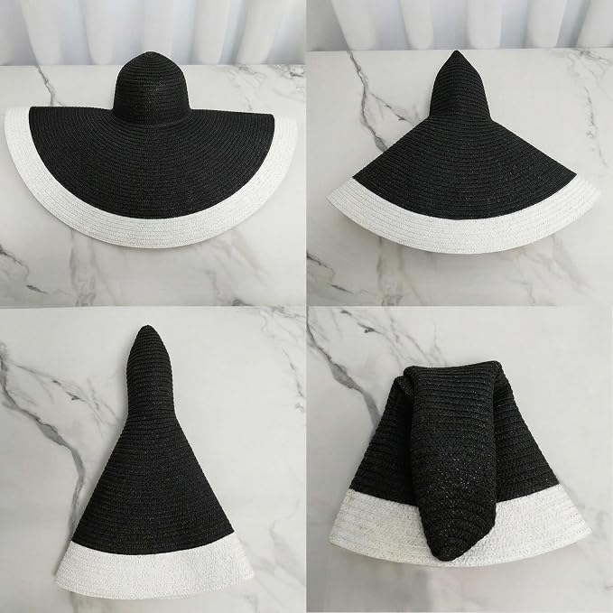 Sombrero de playa ancho para mujer con protección UV miniatura 7