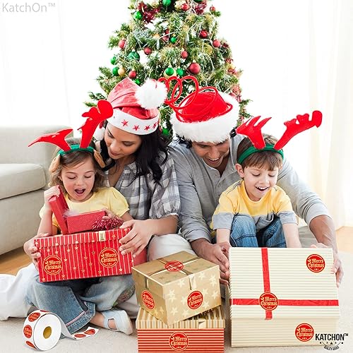 Miniatura 5 de KatchOn, Rollo de calcomanías de Feliz Navidad, 500 piezas, calcomanías de Navidad para sobres, etiquetas de Navidad, calcomanías de Navidad para