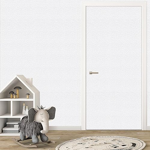 Miniatura 5 de Qianglive Papel tapiz de espuma de algodón autoadhesivo con textura, papel tapiz grueso, papel tapiz de vinilo blanco para decoración de pared,