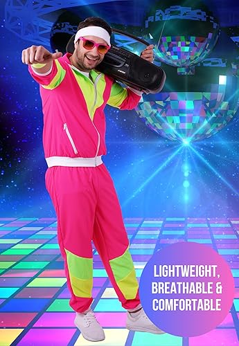 Miniatura 3 de Traje de los años 80 y 90 para fiestas, equipo deportivo retro, disfraces de hip hop, disfraces de los años 80 para hombre, cortavientos y pantalones
