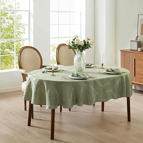 Vista 20 de Newbridge Barcelona - Manteles de tela de damasco, no planchables, antimanchas Borgoña