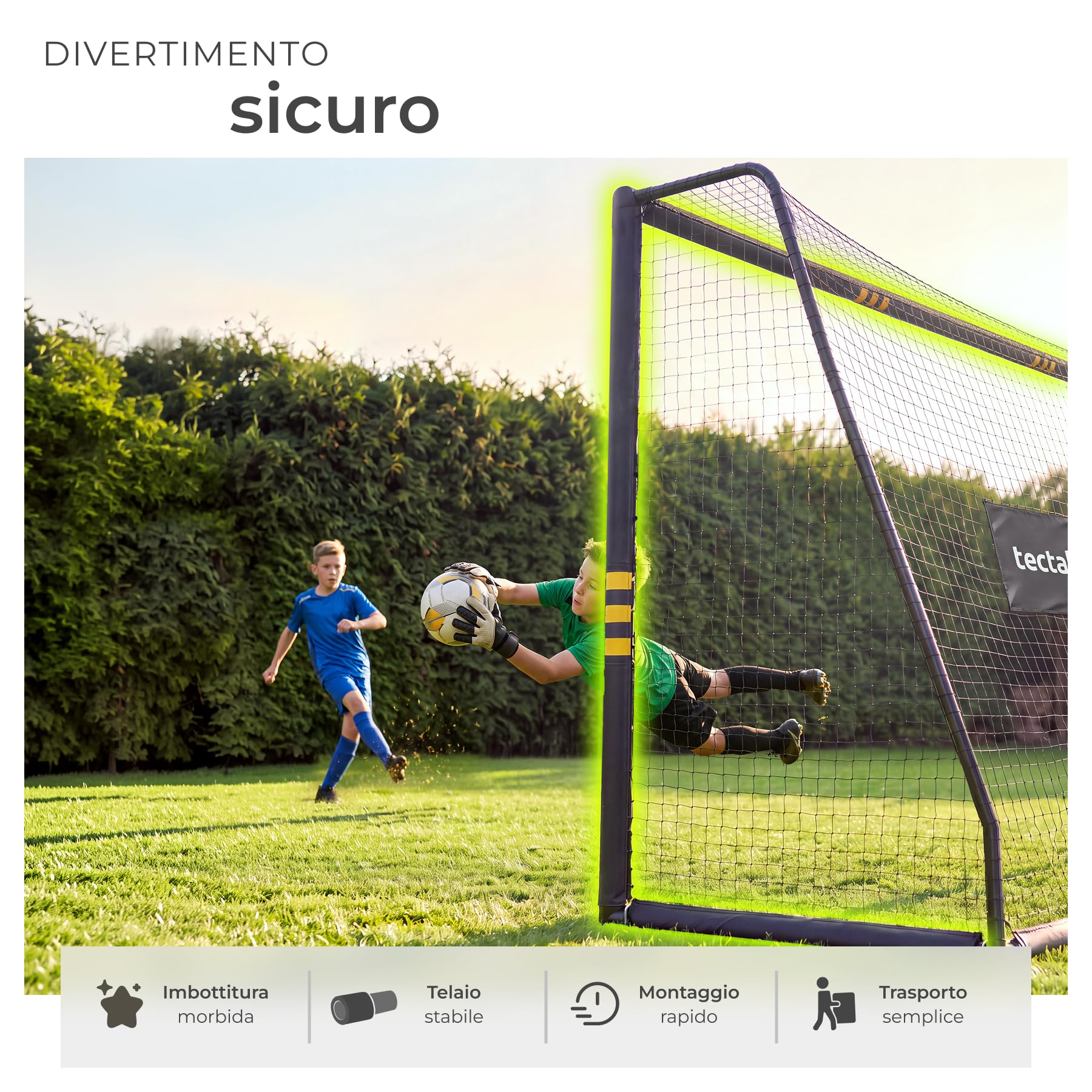 tectake® Porta da Calcio Resistente alle Intemperie