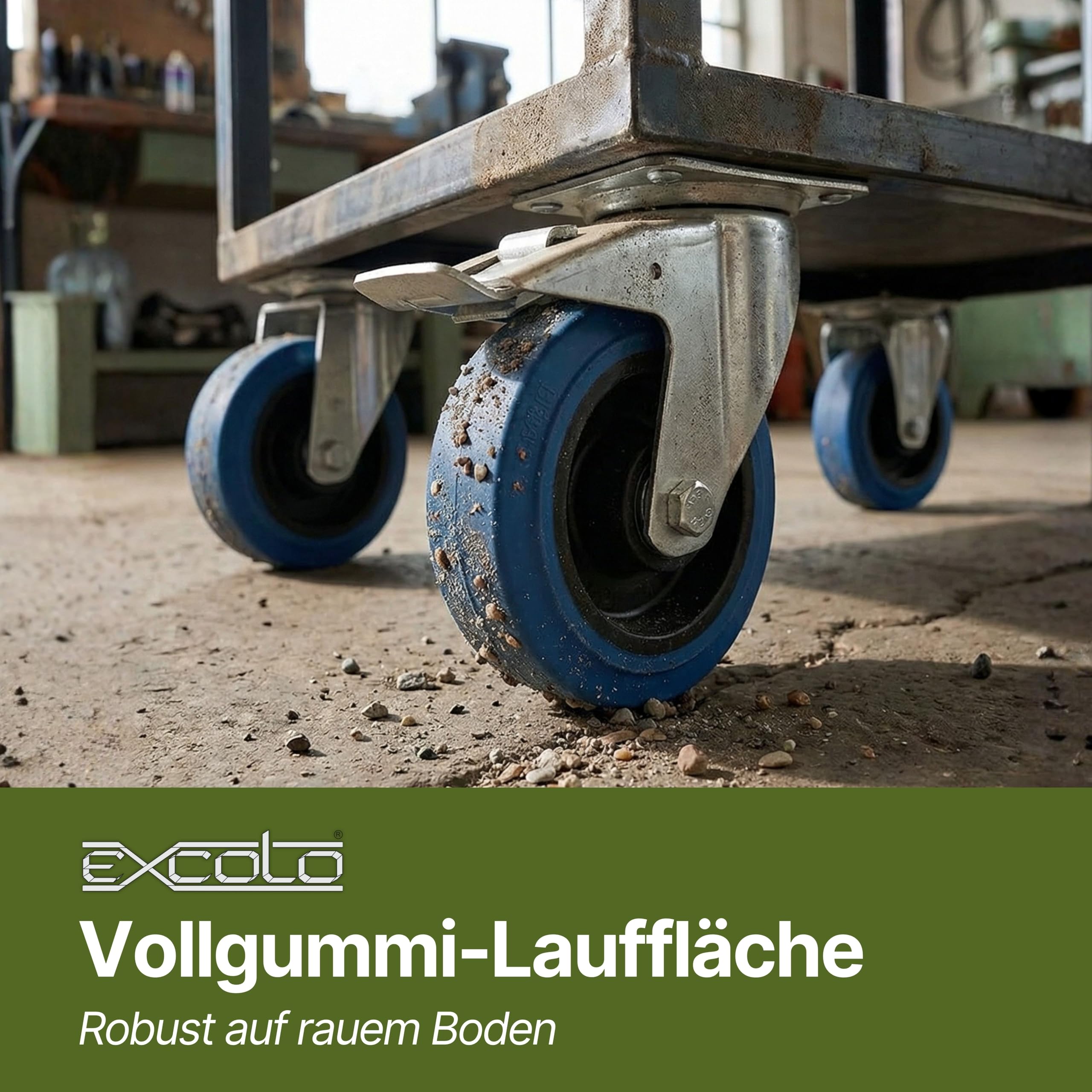 75 mm Apparaterolle Transportrolle Lenkrolle Möbelrolle Vollgummi mit Kugellager