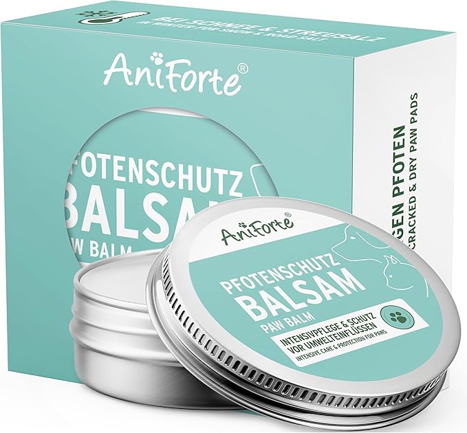 AniForte Pfotenschutz Balsam für Hunde & Katzen – regeneriert & stärkt trockene, rissige & beschädigte Pfoten, 100% natürlich, Wachs, Feuchtigkeitspflege & Hundepfoten Schutz