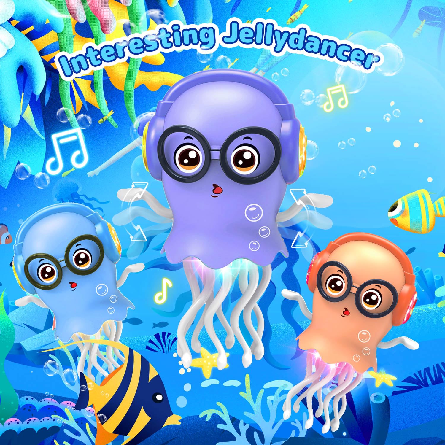 Zonopy Medusa Danzante Bambino, Medusa Strisciante per Bambini, 3-6 Ragazze, 6-12 Anni, Giocattoli Magici per Bambini 3, 4, 5, 6, 7, 8 anni, Regali di Compleanno Regalo di Natale