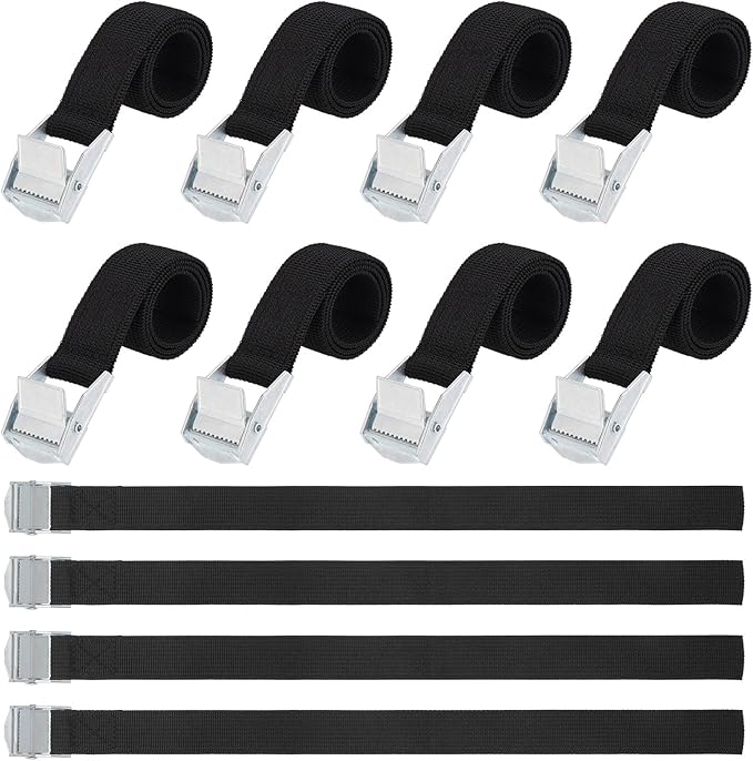12Pcs 1.4ft Tie Down Straps, Heavy Duty Tensioning Belts, Adjustable