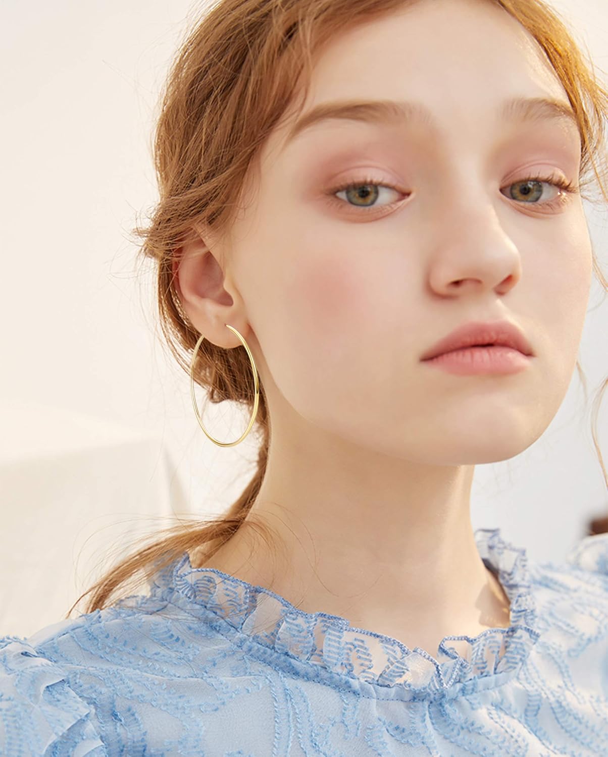 LOYALLOOK 4 Pairs Stainless Steel Clip On Hoop Earrings for Women Fake Hoop Earrings Spring Hoop Earrings For Non-Pierced Ears - Image 5