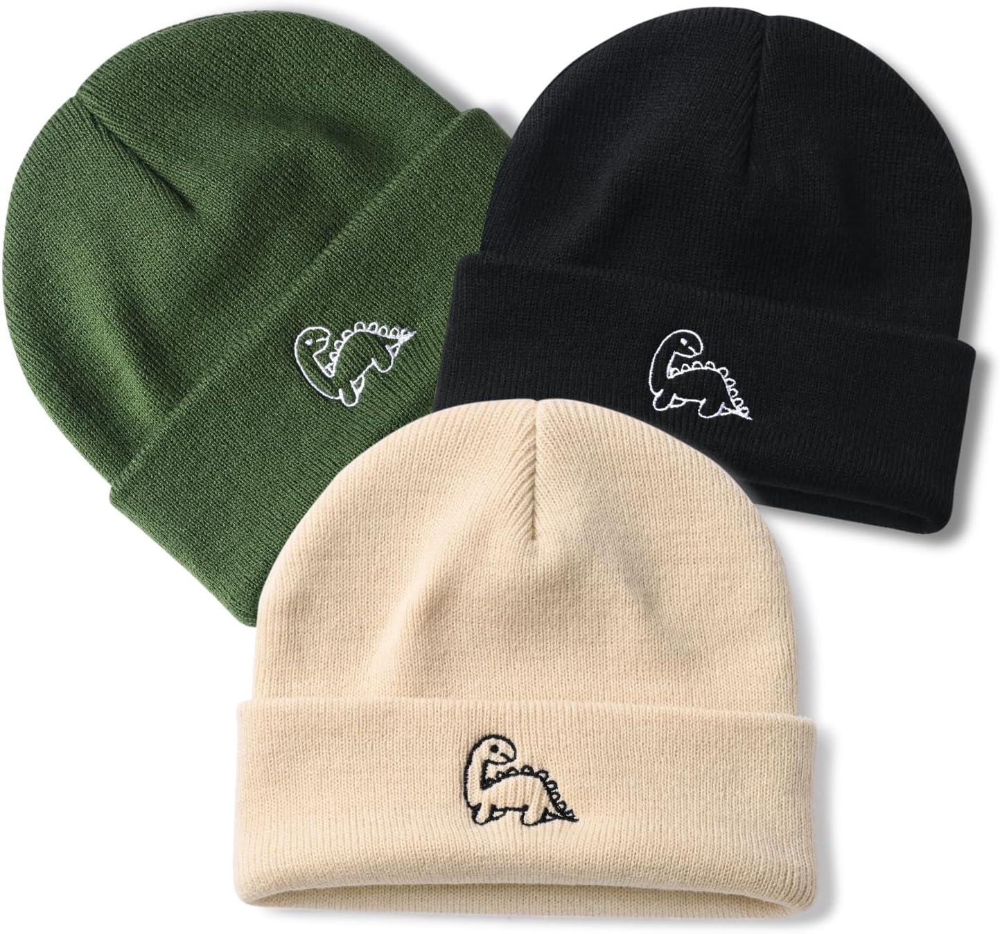 Baby Winter Beanie Hat,Kids Cute Dinosaur Soft Knit Beanie for Little Boy Girl Warm Winter Hat Caps