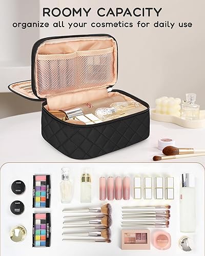 Miniatura 6 de Relavel Bolsa de maquillaje de viaje, organizador grande de cosméticos, estuche de almacenamiento de artículos de tocador de viaje para mujeres y