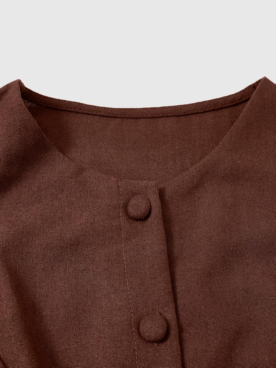 Women's Summer Button Down Sleeveless Dress Business Casual Tie Back A Line Work Long Dresses with Pockets - Image 4