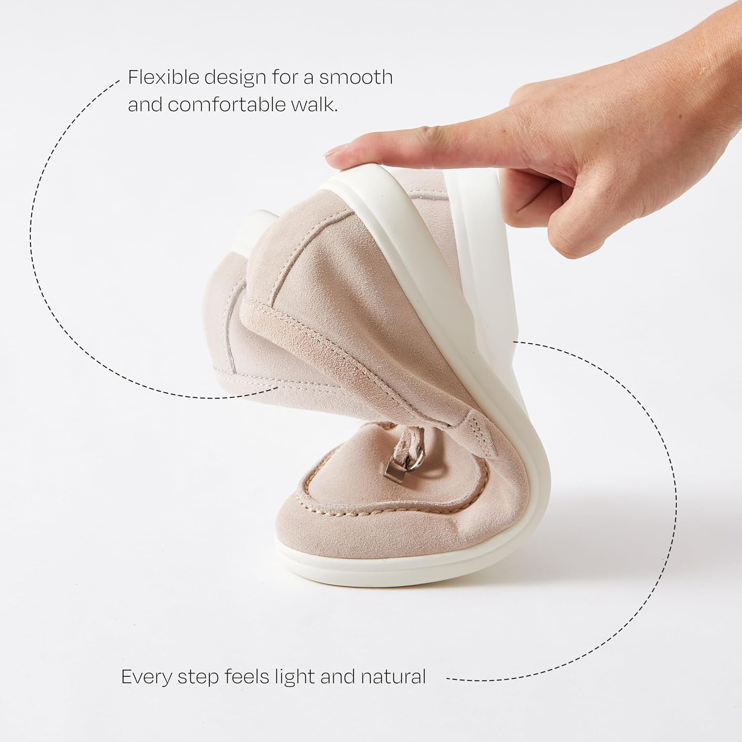 FONSUFA Iron Tipped Loafers for Women, Comfortable Stylish - Lightweight and Breathable Womens Shoes, Women's Loafers & Slip-Ons Casual Shoes - Image 3