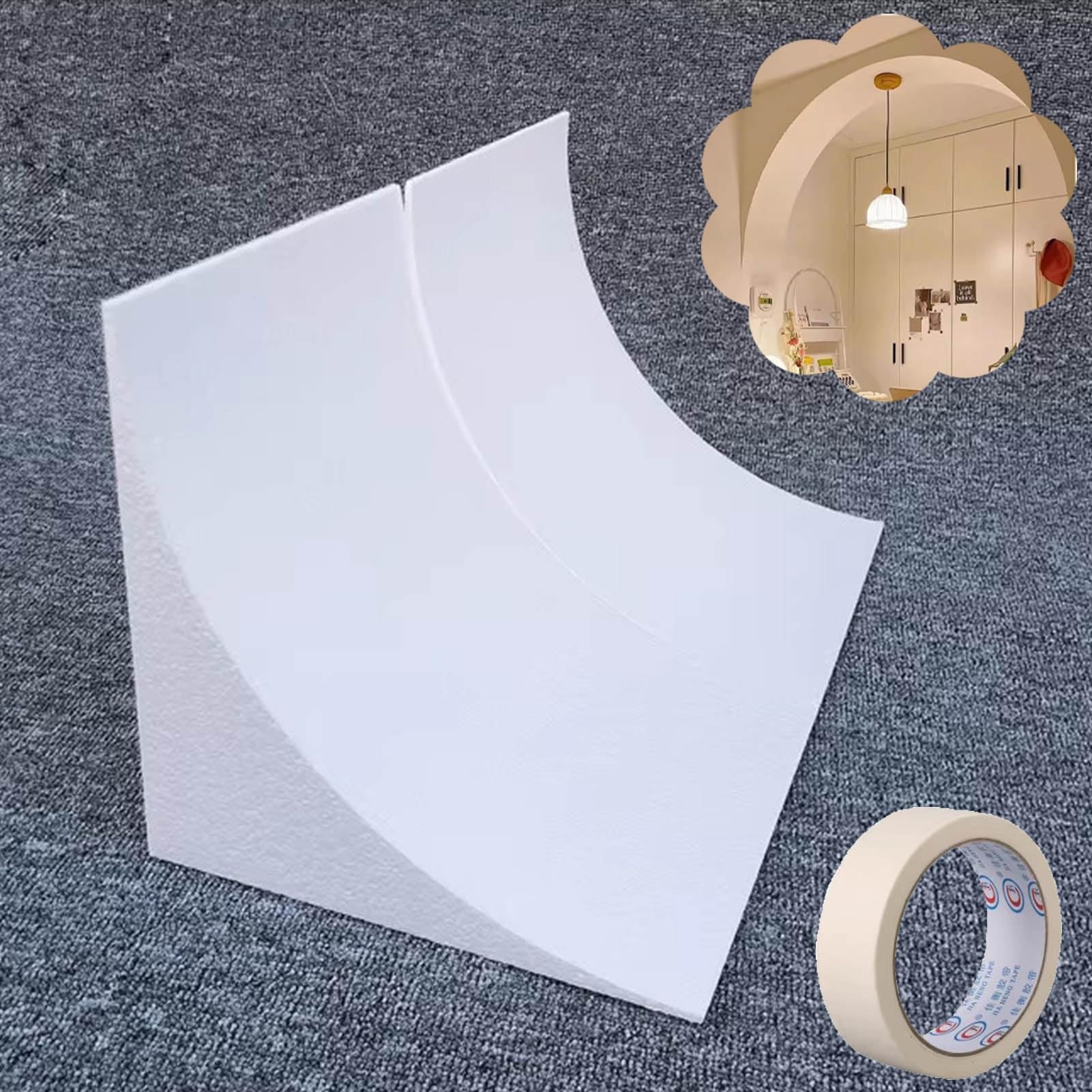 Juego de marcos de puerta semicirculares en dos tamaños de 20.5 cm