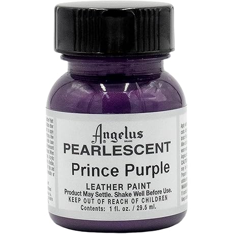 Angelus Pearlescent Leather Dye in Prince Purple: Transform Your Footwear, Apparel, and Accessories