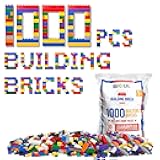 Barcaloo 1000 Piece Building Bricks Play Set, 10 Classic Colors Bulk Building Blocks, Generic Brick Building Parts, for Boys and Girls, Classic